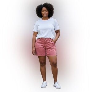 Gloria Vanderbilt Women's Salmon Flat Front Shorts